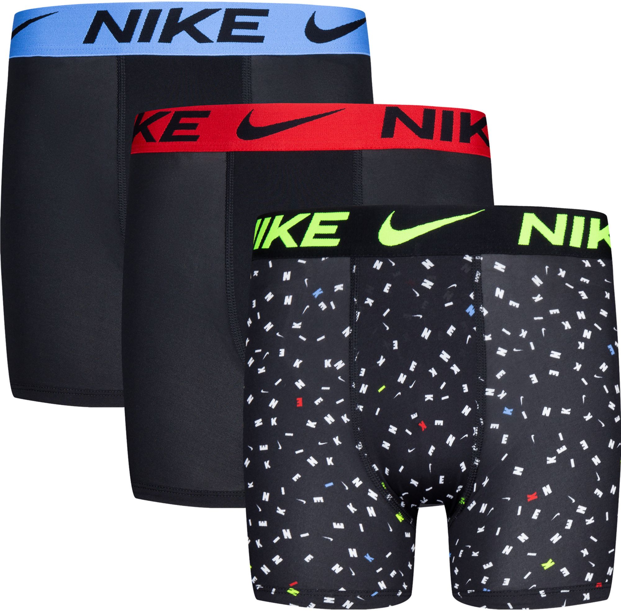Nike Boys' MICRO Essential Dri-Fit Boxer Briefs, 3 Piece Set