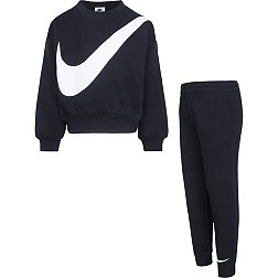 Nike Little Boys' Swoosh Essentials Fleece Crewneck and Joggers Set