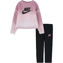 Nike Little Girls' Fleece Crew and Leggings Set