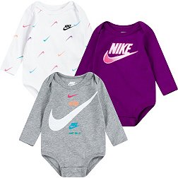 Nike Infant Girls' Long Sleeve Bodysuit 3-Pack