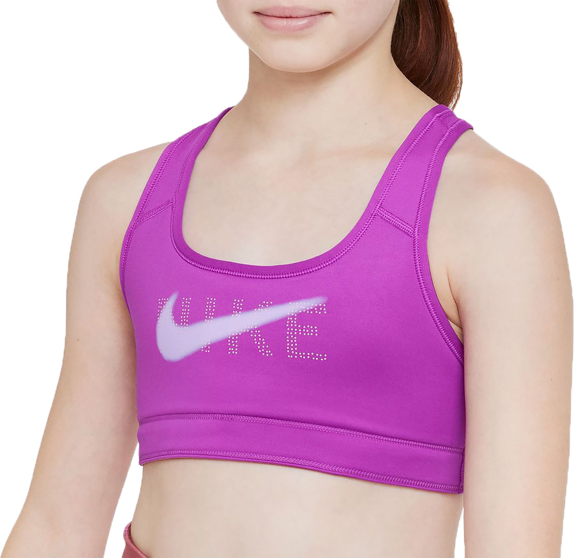 Nike Girls' Pro Swoosh Reversible Printed Sports Bra