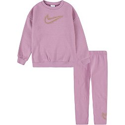 Nike Little Girls' Fleece Crewneck & Leggings Set