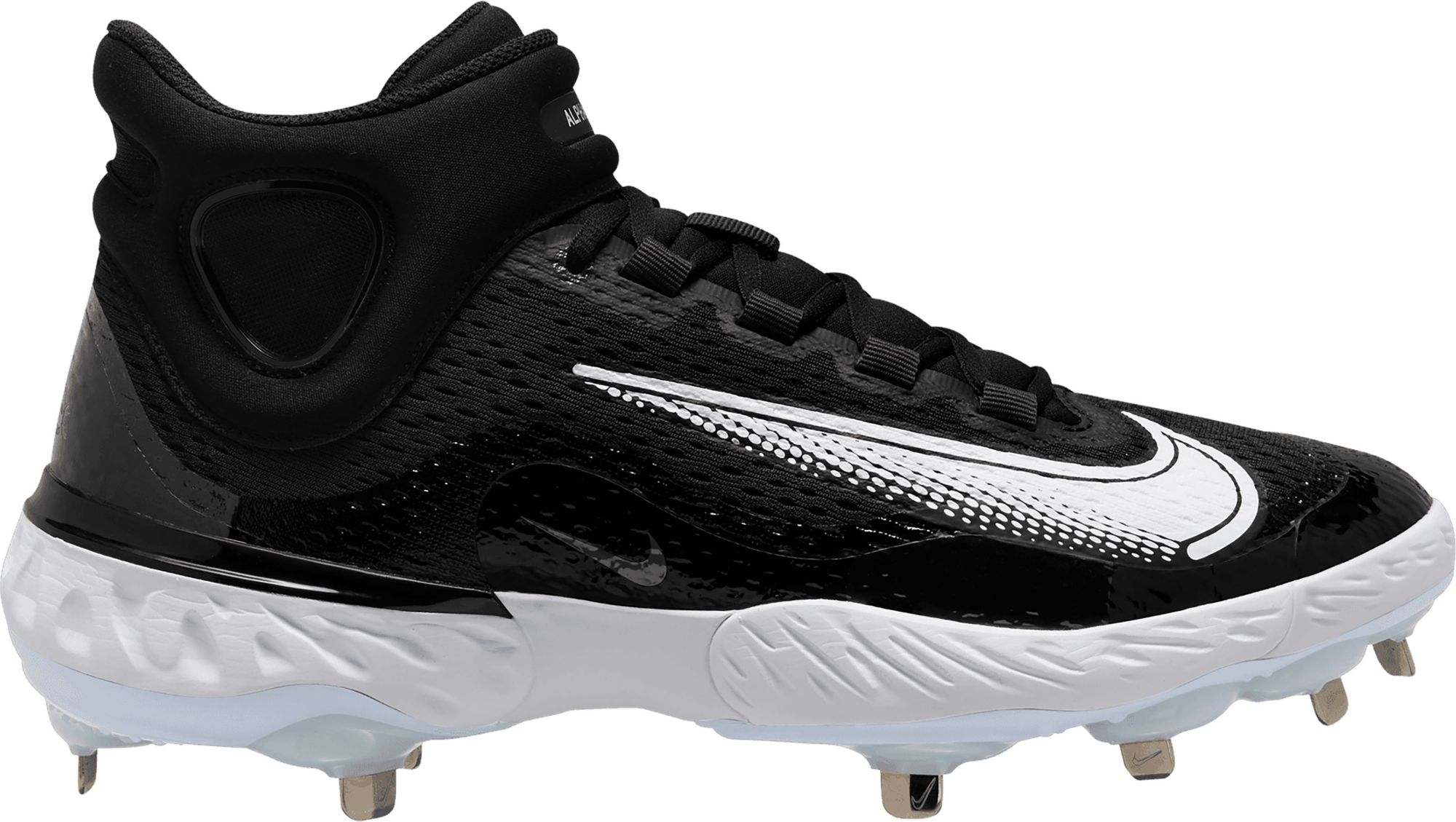 Nike Men's Alpha Huarache Elite 4 Mid Metal Baseball Cleats