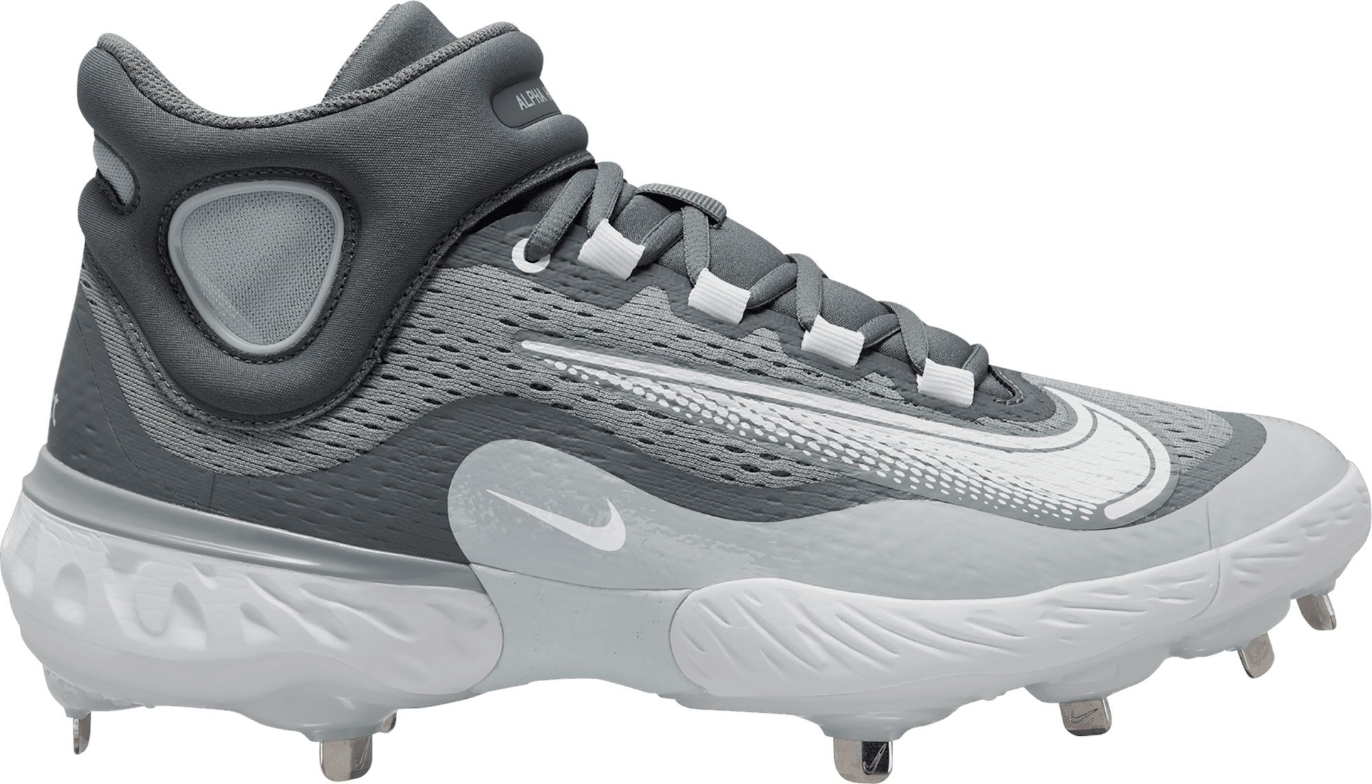 Nike Men's Alpha Huarache Elite 4 Mid Metal Baseball Cleats