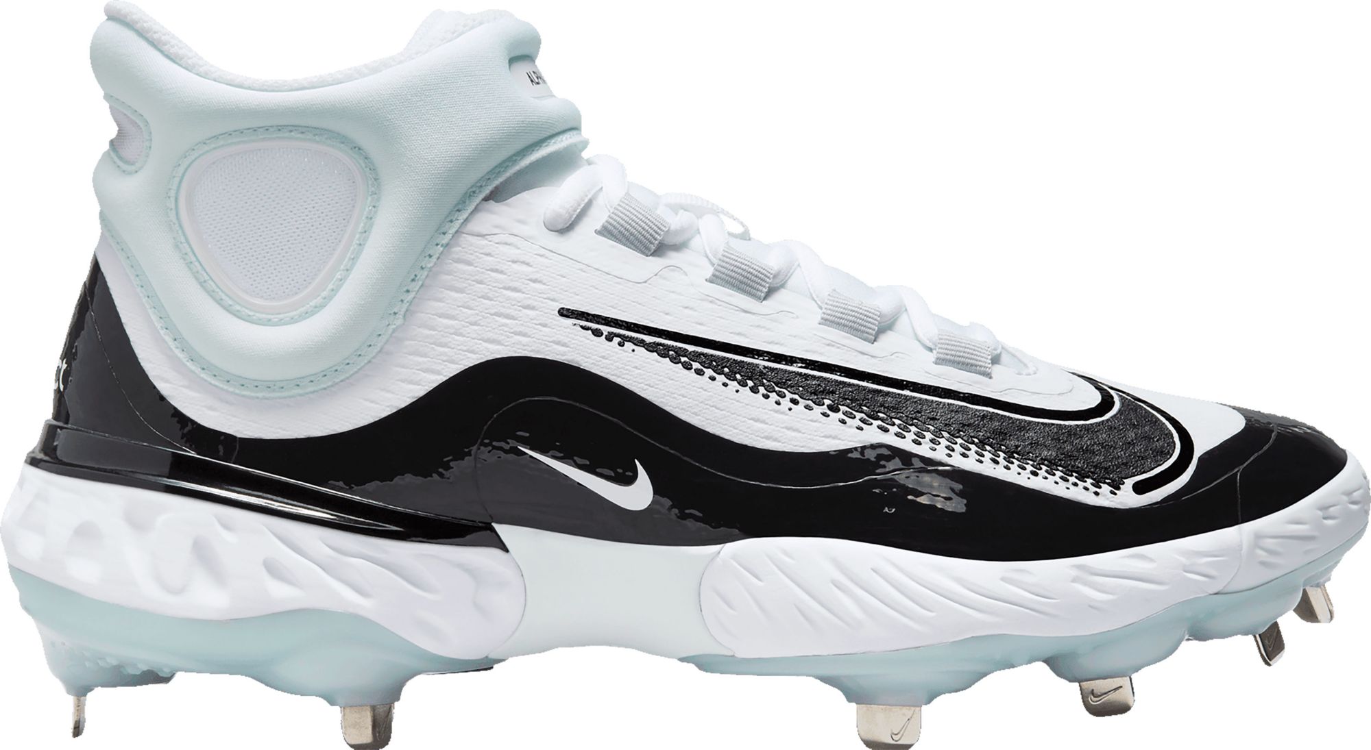 Nike Men's Alpha Huarache Elite 4 Mid Metal Baseball Cleats