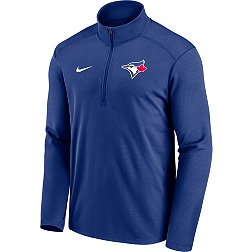Nike Men's Toronto Blue Jays Blue Logo Pacer Half Zip Jacket