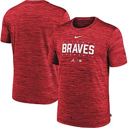 Nike Men's Atlanta Braves Red Authentic Collection Velocity T-Shirt