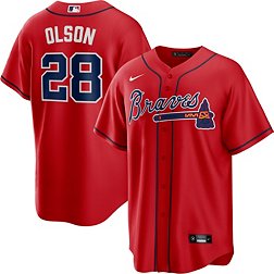 Nike Red Baseball Jersey With Silver F Medium