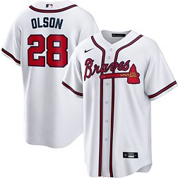 Nike Men's Atlanta Braves Matt Olson #28 White Cool Base Jersey