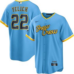 Nike Women's Milwaukee Brewers Christian Yelich #22 2023 City Connect Cool Base Jersey