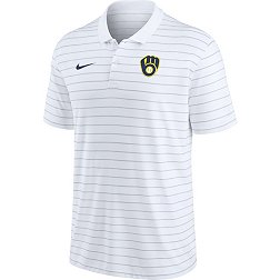 Nike Men's Milwaukee Brewers White Authentic Collection Victory Polo T-Shirt