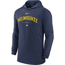 Nike Men's Milwaukee Brewers Navy Authentic Collection Dri-FIT Hoodie