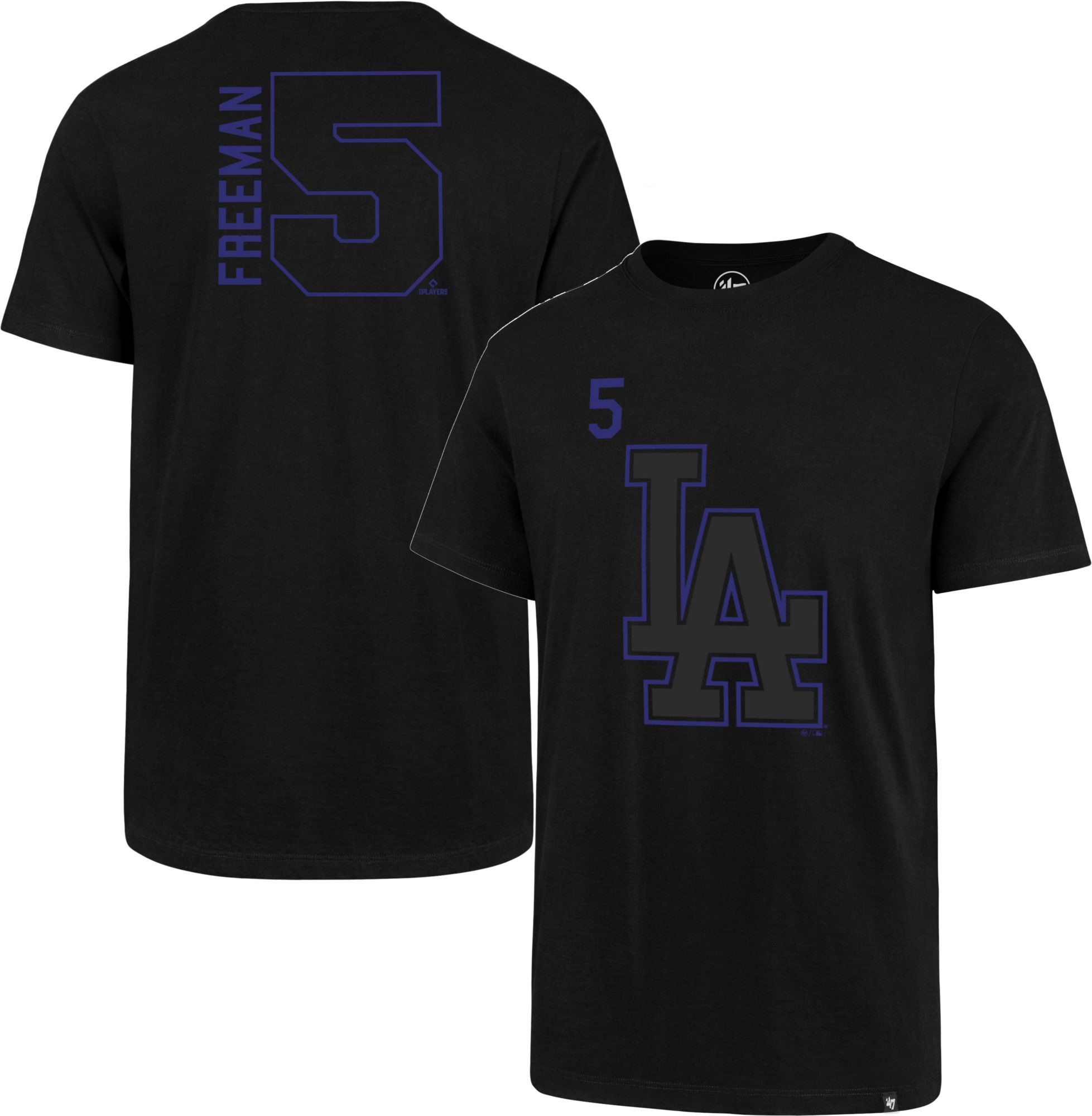 47 Brand / Men's Los Angeles Dodgers Freddie Freeman #5 Black T-Shirt