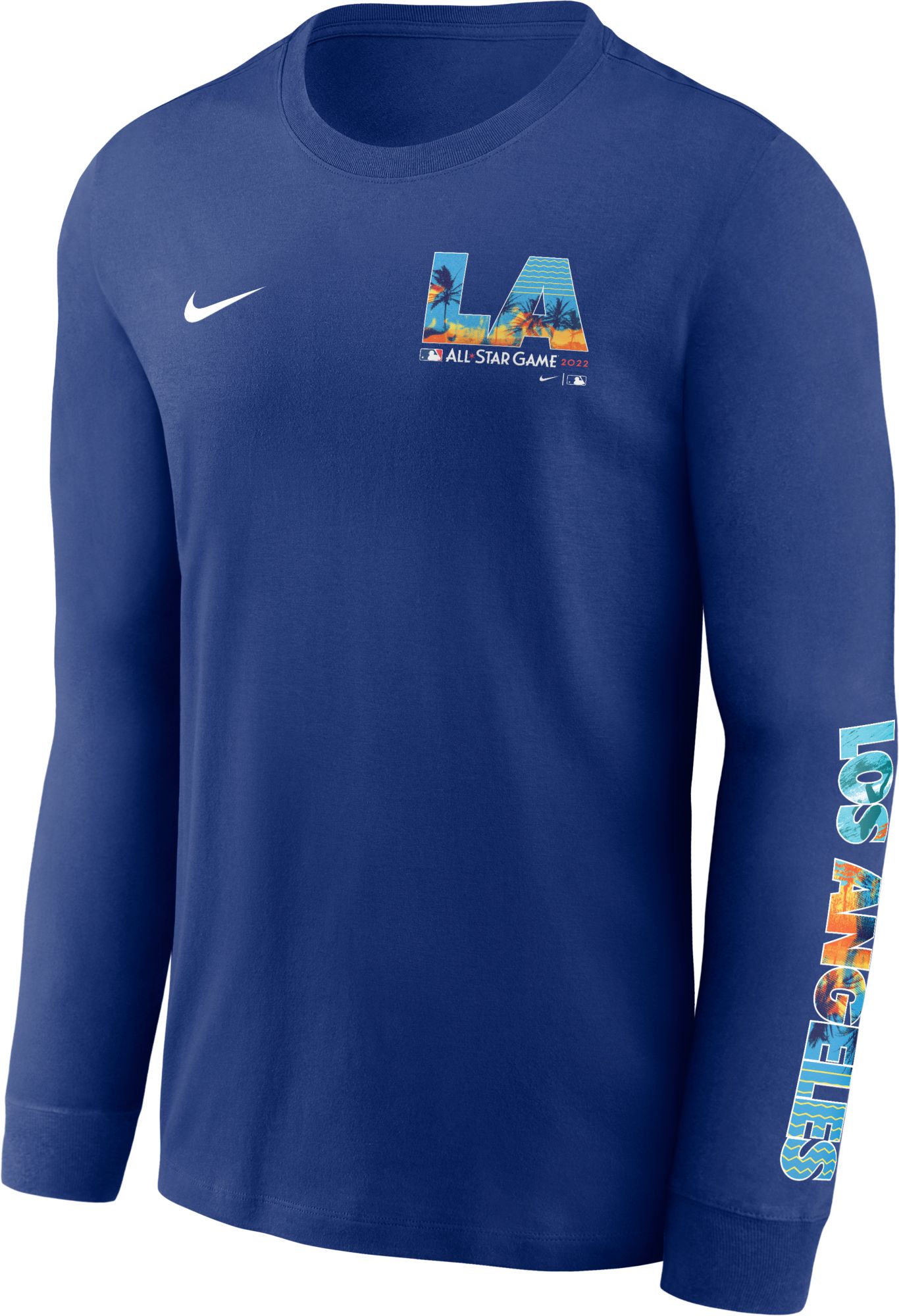 Nike, Shirts, Nike Sportswearnswlos Angeles Dodgers Long Sleeve Shirt  Blue White Red Mens S