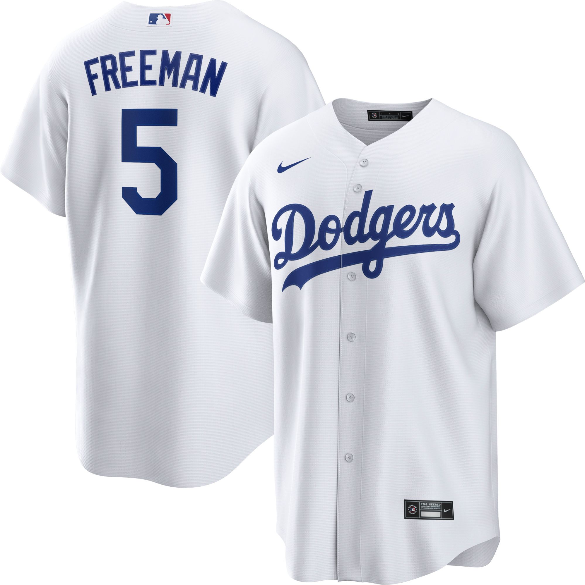 Nike Men's Los Angeles Dodgers Freddie Freeman #5 Gray Cool Base