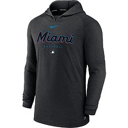 Nike Men's Miami Marlins Black Authentic Collection Dri-FIT Hoodie