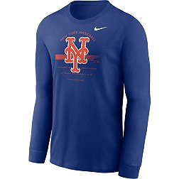 Nike Men's New York Mets Royal Arch Over Logo Long Sleeve T-Shirt