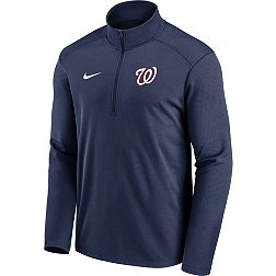 Nike Men's Washington Nationals Navy Logo Pacer Half Zip Jacket