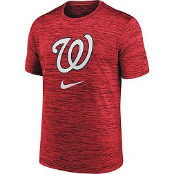 Nike Men's Washington Nationals Red Logo Velocity T-Shirt