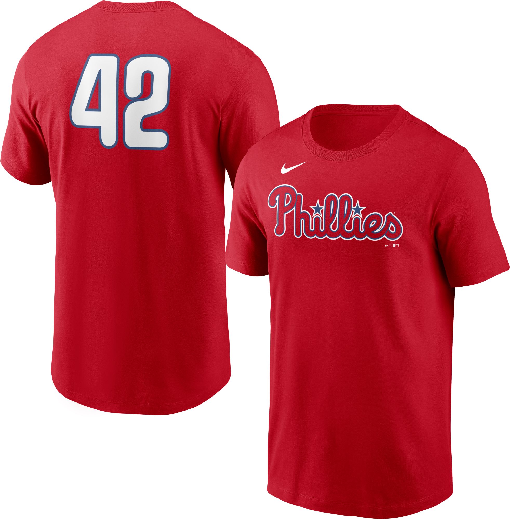 Men's Philadelphia Phillies Red Team 42 T-Shirt