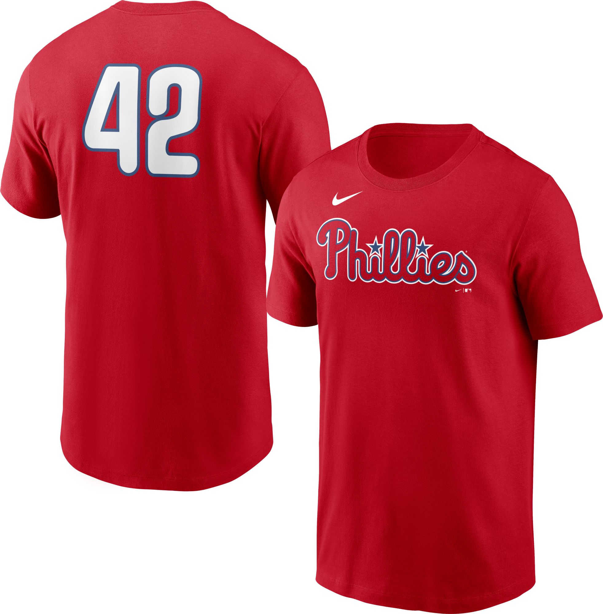 Nike / Men's Philadelphia Phillies Red Team 42 T-Shirt