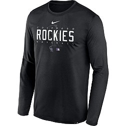 Nike Men's Colorado Rockies Black Authentic Collection Long-Sleeve Legend T-Shirt
