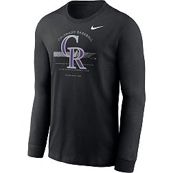 Nike Men's Colorado Rockies Black Arch Over Logo Long Sleeve T-Shirt