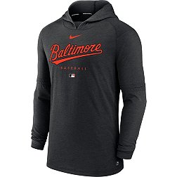 Men's Nike Orange/Black Baltimore Orioles Game Authentic Collection  Performance Raglan Long Sleeve T-Shirt