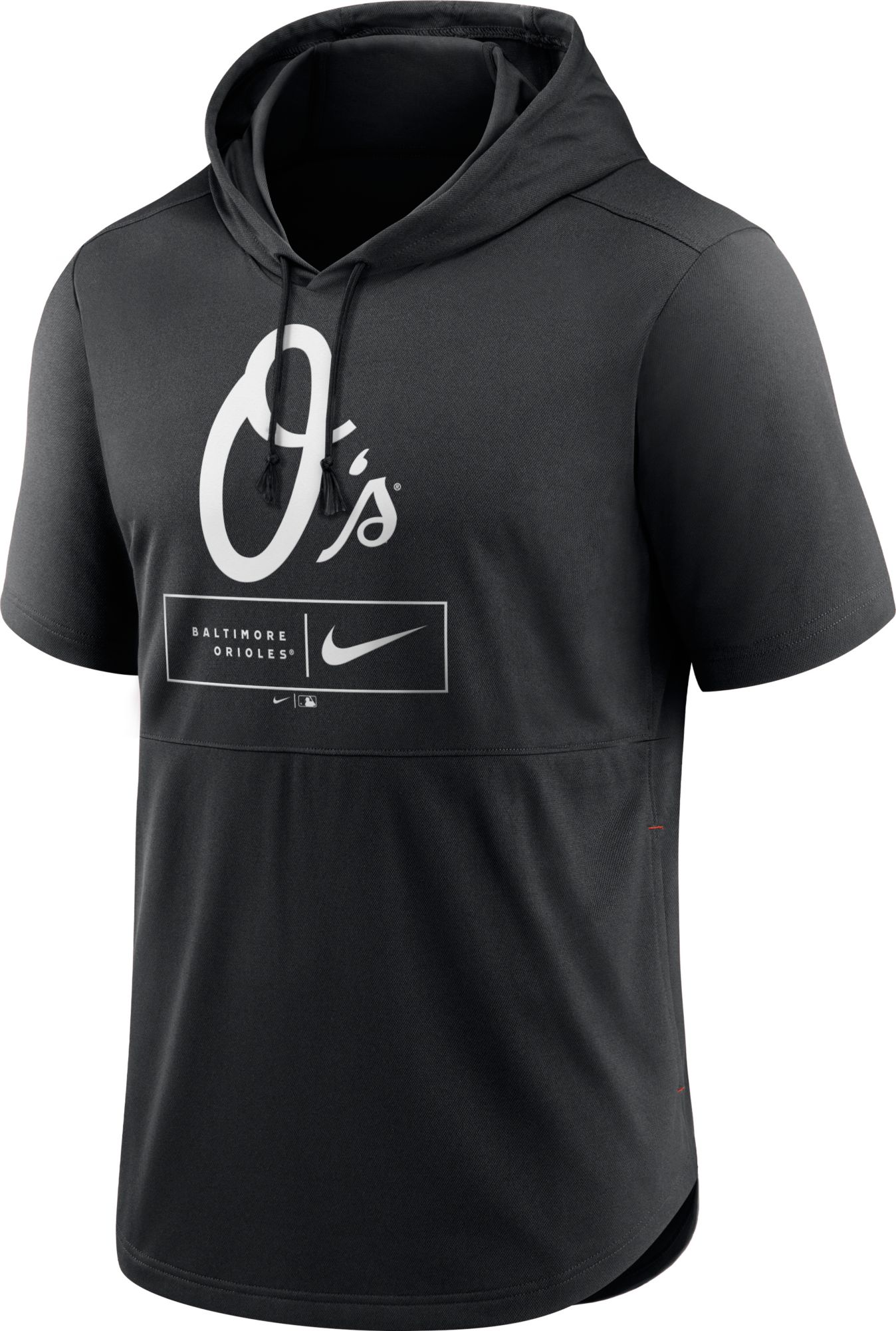 Nike / Men's Baltimore Orioles Black Short Sleeve Pullover Hoodie