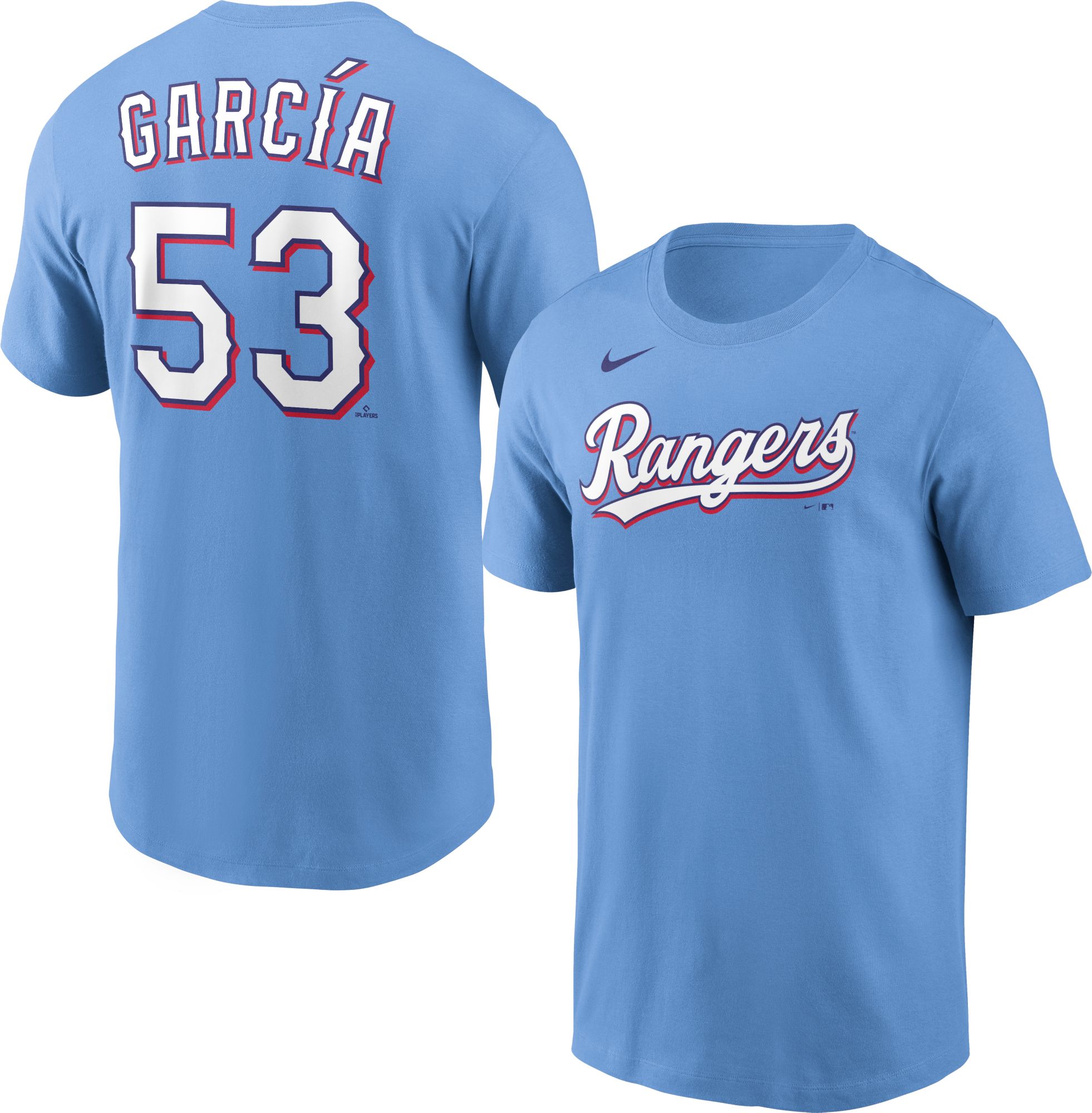 Nike Youth Texas Rangers Adolis García #53 Blue Cool Base Jersey