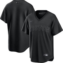 Nike Men's Boston Red Sox Black Cool Base Blank Jersey