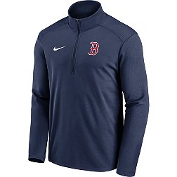 Nike Men's Boston Red Sox Navy Logo Pacer Half Zip Jacket