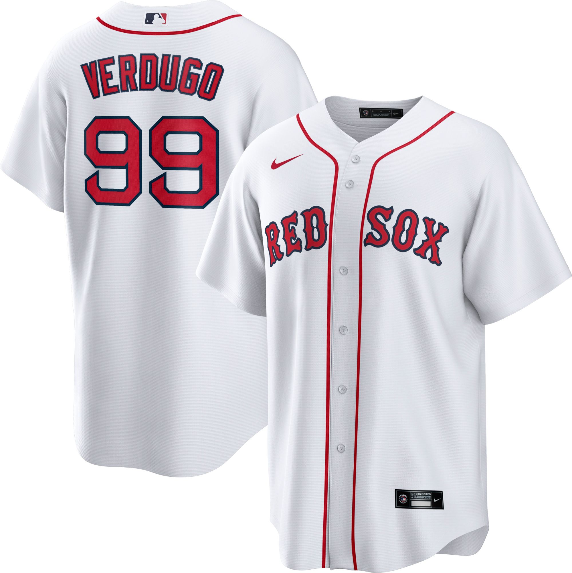 Men's Boston Red Sox Alex Verdugo #99 White Cool Base Jersey