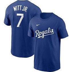 Nike Men's Kansas City Royals Bobby Witt Jr. #7 Blue T-Shirt