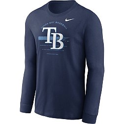Nike Men's Tampa Bay Rays Navy Arch Over Logo Long Sleeve T-Shirt