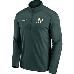 Nike Men's Oakland Athletics Green Logo Pacer Half Zip Jacket