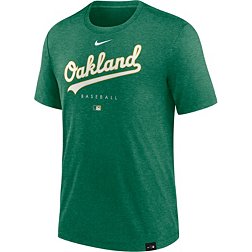 Nike Men's Oakland Athletics Green Authentic Collection Early Work Performance T-Shirt