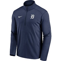 Nike Men's Detroit Tigers Navy Logo Pacer Half Zip Jacket