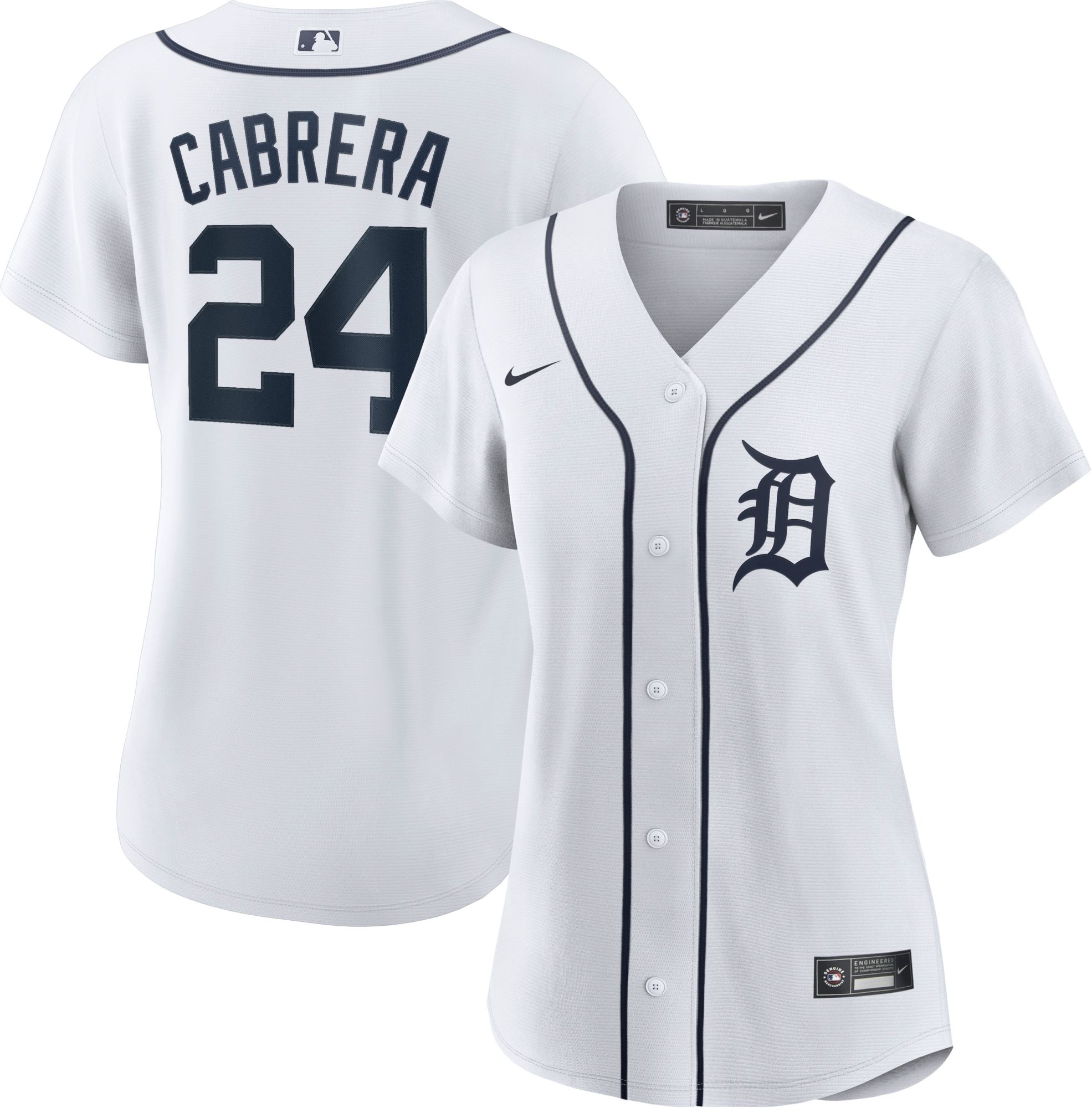 Men's Detroit Tigers Miguel Cabrera Majestic Home White Flex Base Authentic  Collection Player Jersey