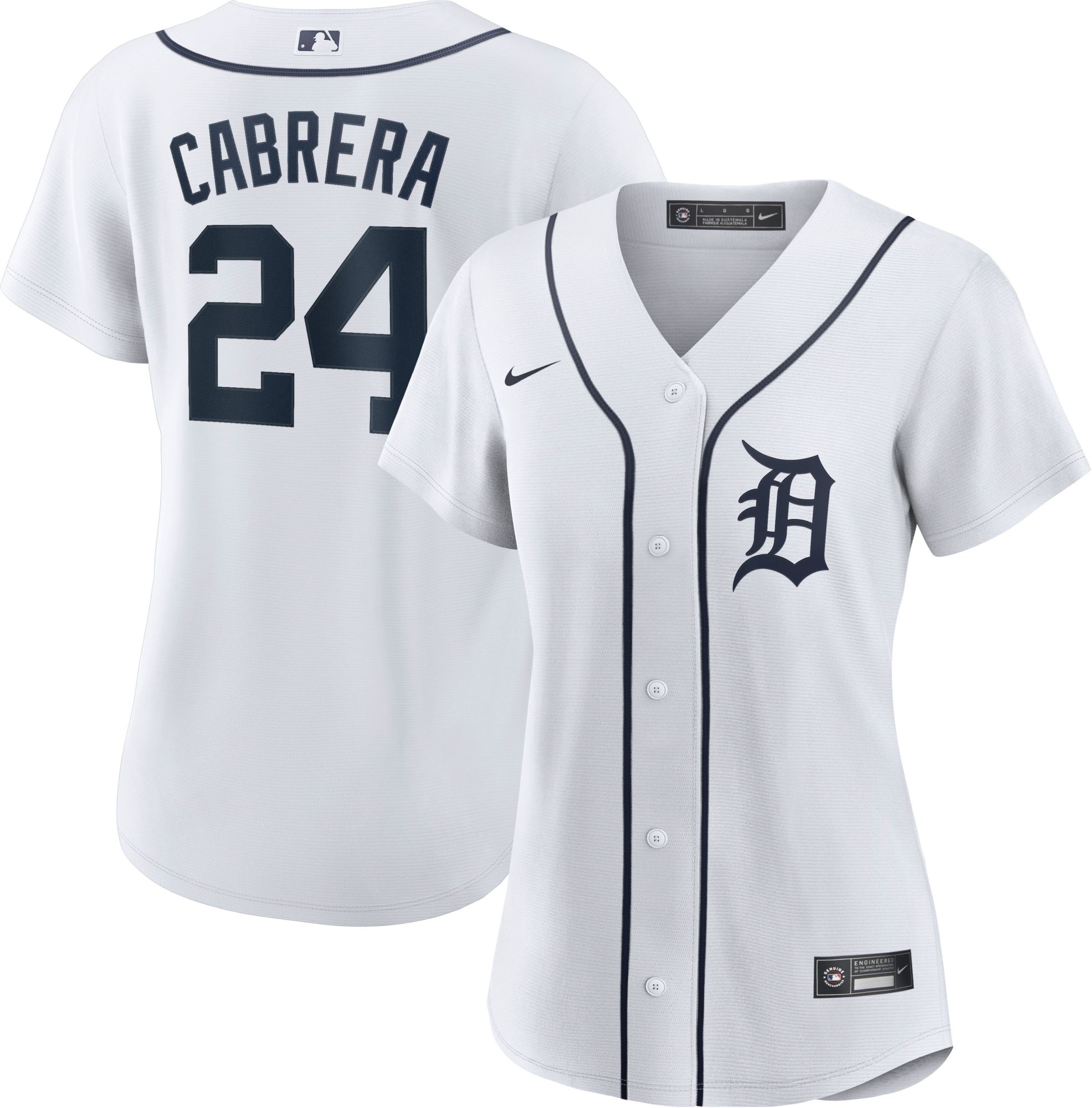 Nike Men's Detroit Tigers Miguel Cabrera #24 White Cool Base Jersey