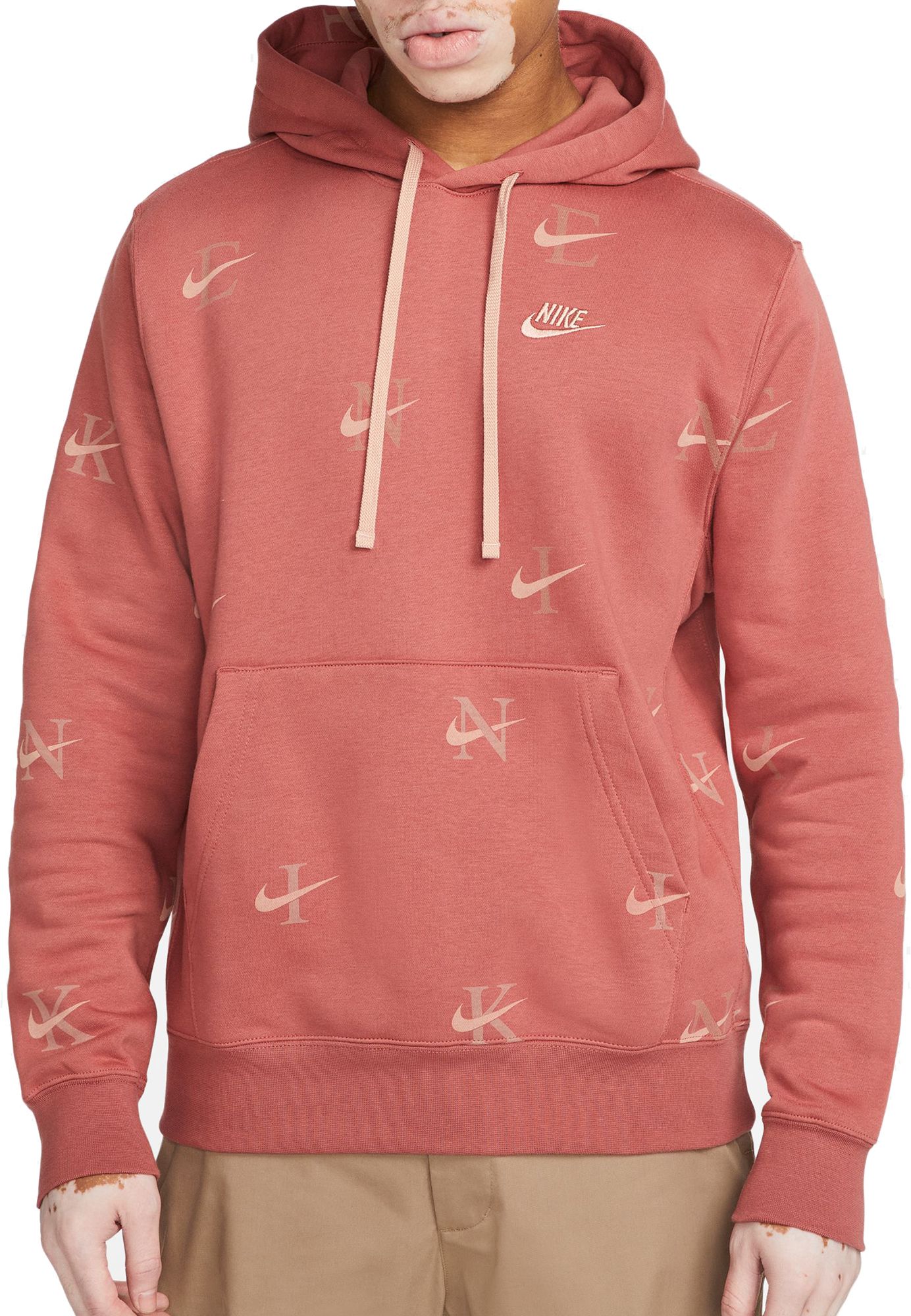 red nike zip up hoodie