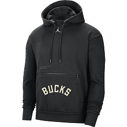 Nike Men's Milwaukee Bucks Black Fleece Courtside Statement Hoodie