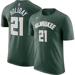 Nike Men's Milwaukee Bucks Jrue Holiday #21 Green T-Shirt