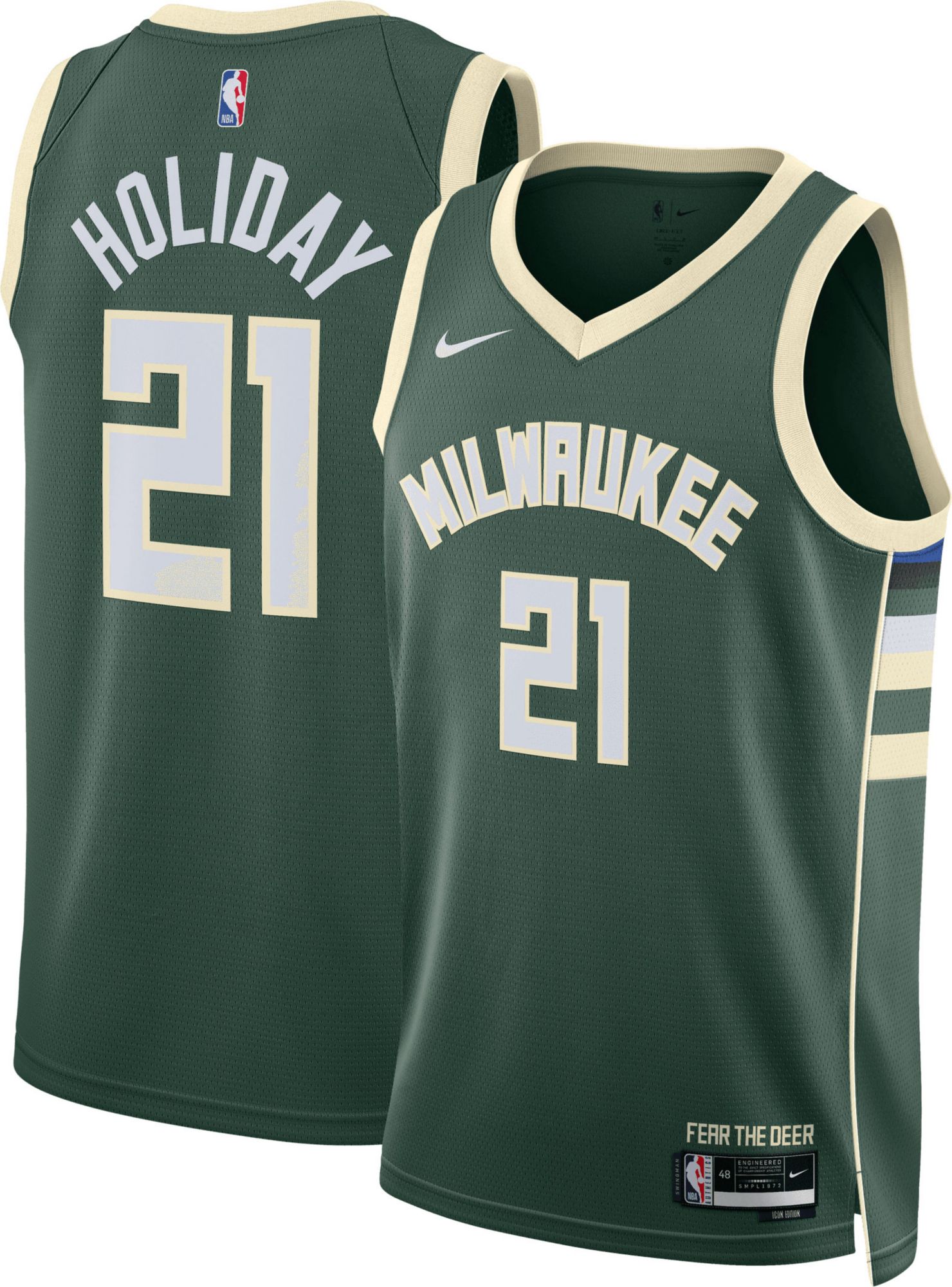 Nike 2021-22 NBA City Edition Giannis Antetokounmpo Mixtape Milwaukee Bucks Swingman Jersey / Large