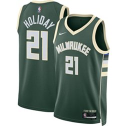 Nike Men's Milwaukee Bucks Jrue Holiday #21 Green Dri-FIT Swingman Jersey