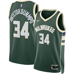 Nike Men's Milwaukee Bucks Giannis Antetokounmpo #34 Green Dri-FIT Swingman Jersey