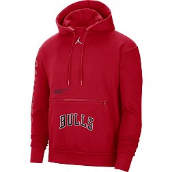 Nike Men's Chicago Bulls Red Fleece Courtside Statement Hoodie