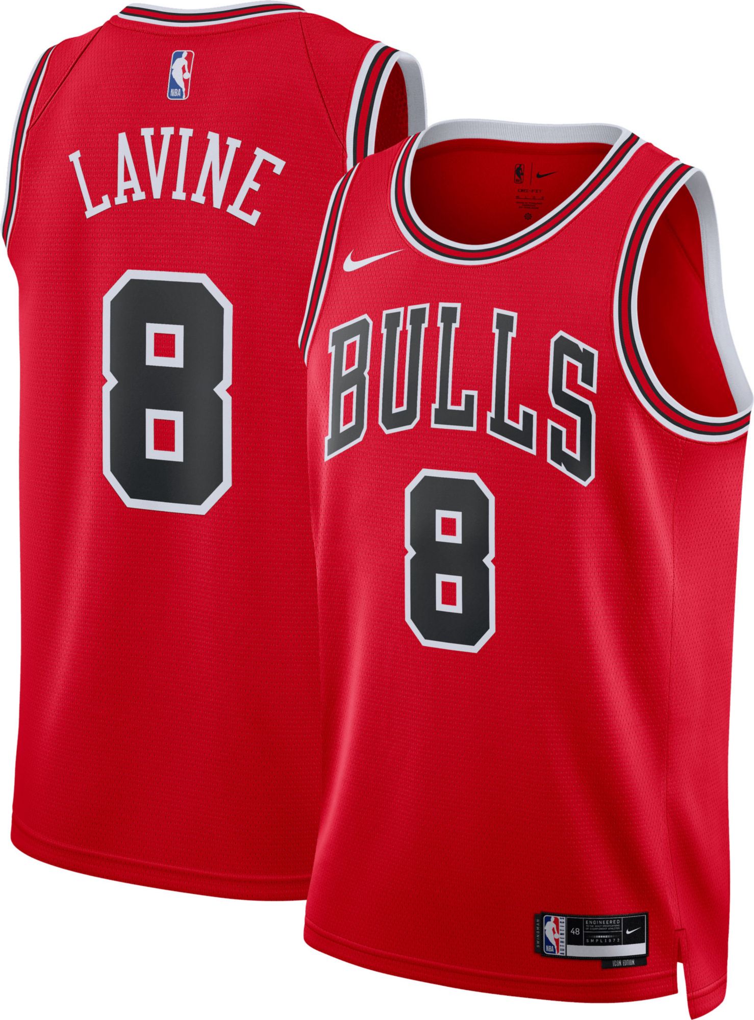 Nike Men's Chicago Bulls Zach LaVine #8 Red Dri-FIT Swingman Jersey