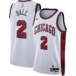 Nike Men's 2022-23 City Edition Chicago Bulls Lonzo Ball #2 White Dri-FIT Swingman Jersey