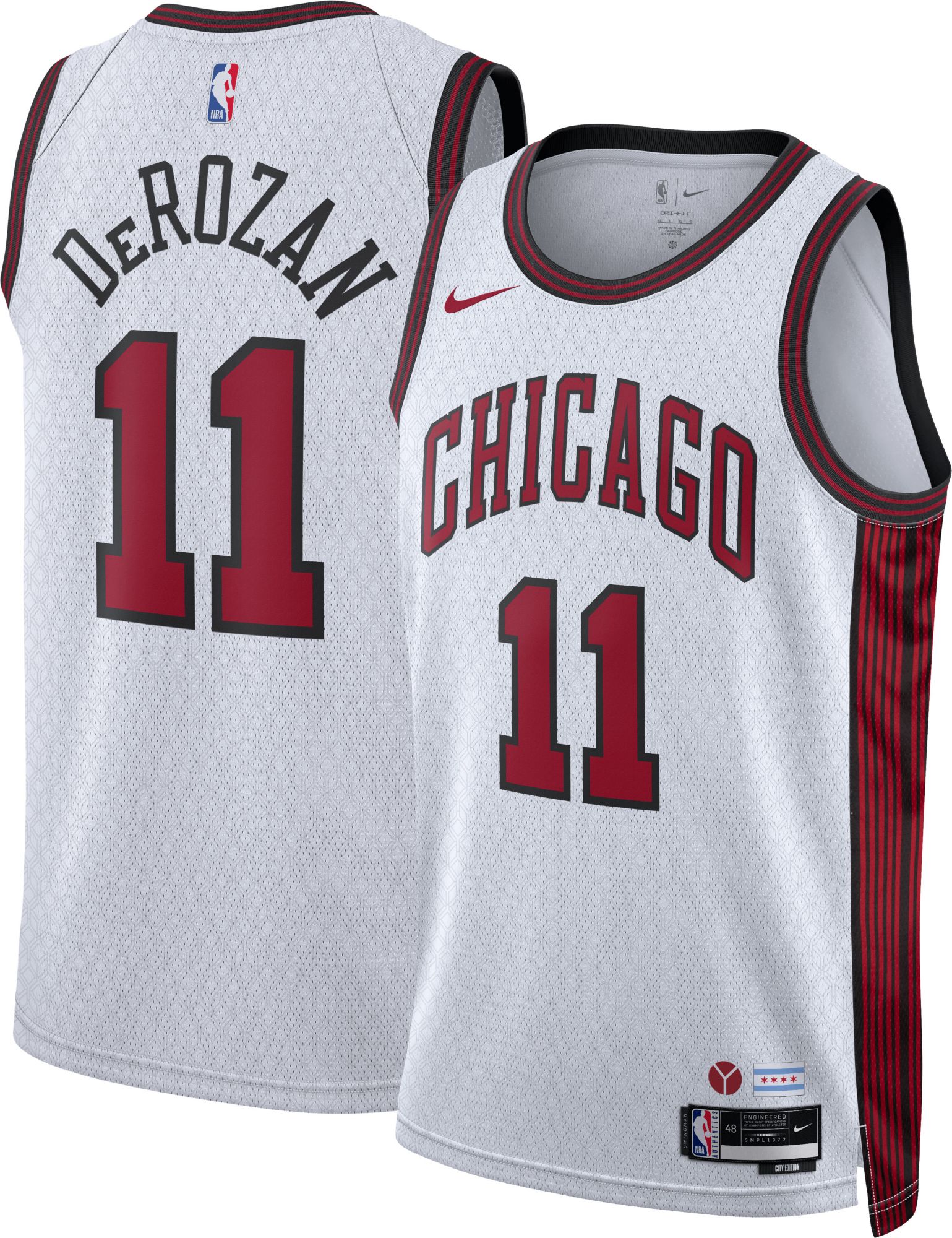 Nike / Men's 2021-22 City Edition Chicago Bulls Zach LaVine #8 Red Dri-FIT  Swingman Jersey